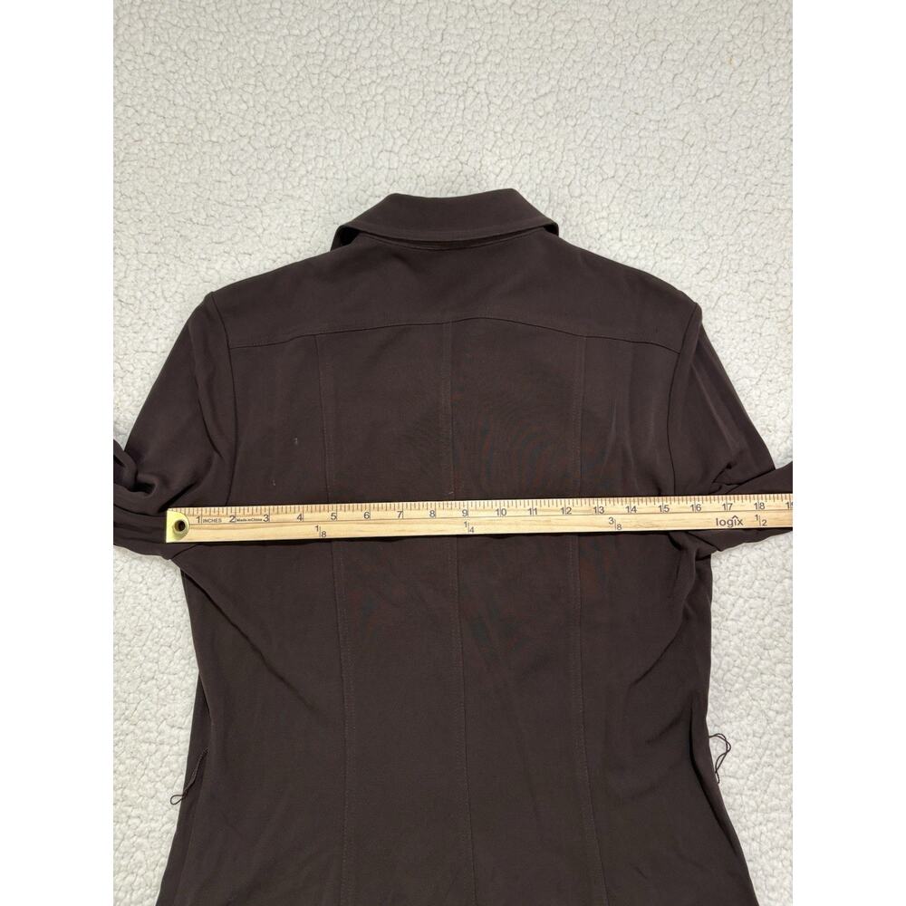 Lauren Ralph Lauren Shirt Dress Women's S Chocolate Brown Safari Utility Midi - Picture 8 of 9